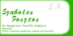 szabolcs posztos business card